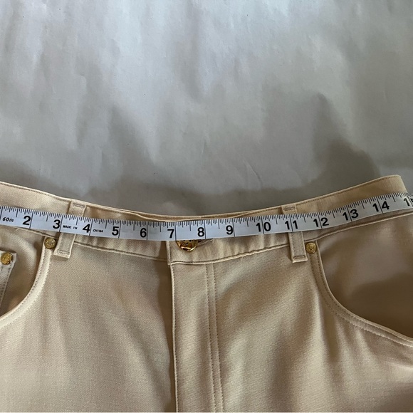 VTG Christian Dior Boutique flat front virgin wool blend cream pants US … - Picture 11 of 15